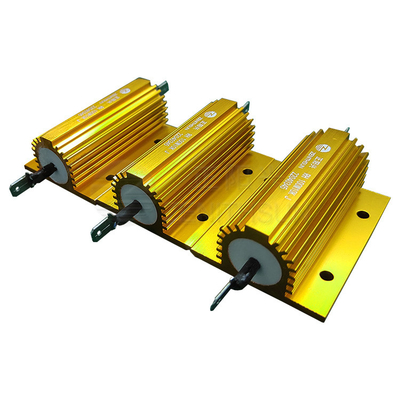 Gold Aluminum Housed High Power Resistor Wirewound Led 100W Load Resistor
