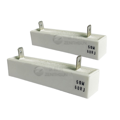 50W 60Ohm Non Flammable Resistor Ceramic Cement Encased Power
